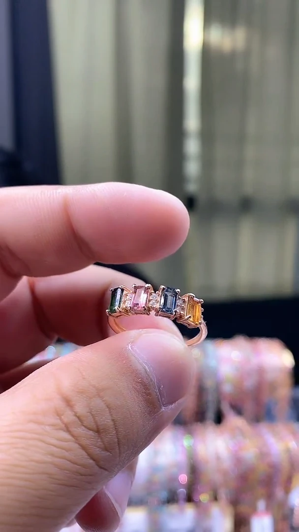 【闪购商品】碧玺戒指银S925镶嵌354345354354