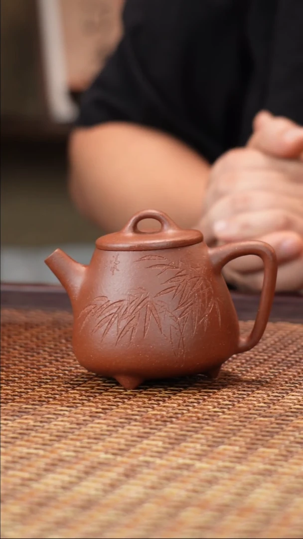 茶壶紫砂宜兴紫砂降坡石瓢