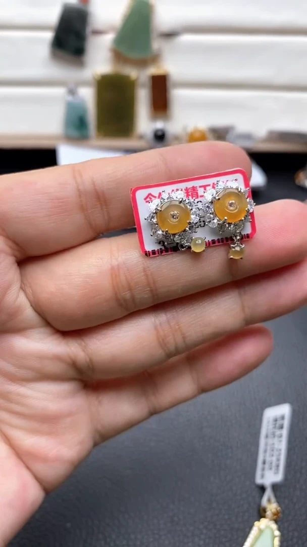 银S925镶嵌戒指翡翠1