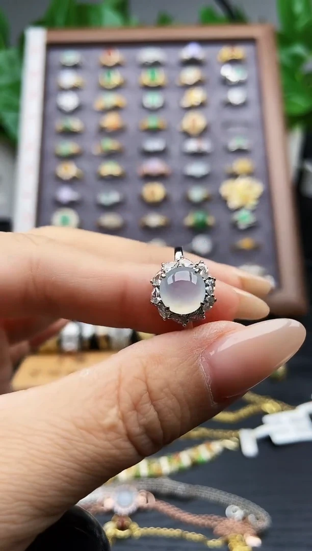 银S925镶嵌戒指翡翠12