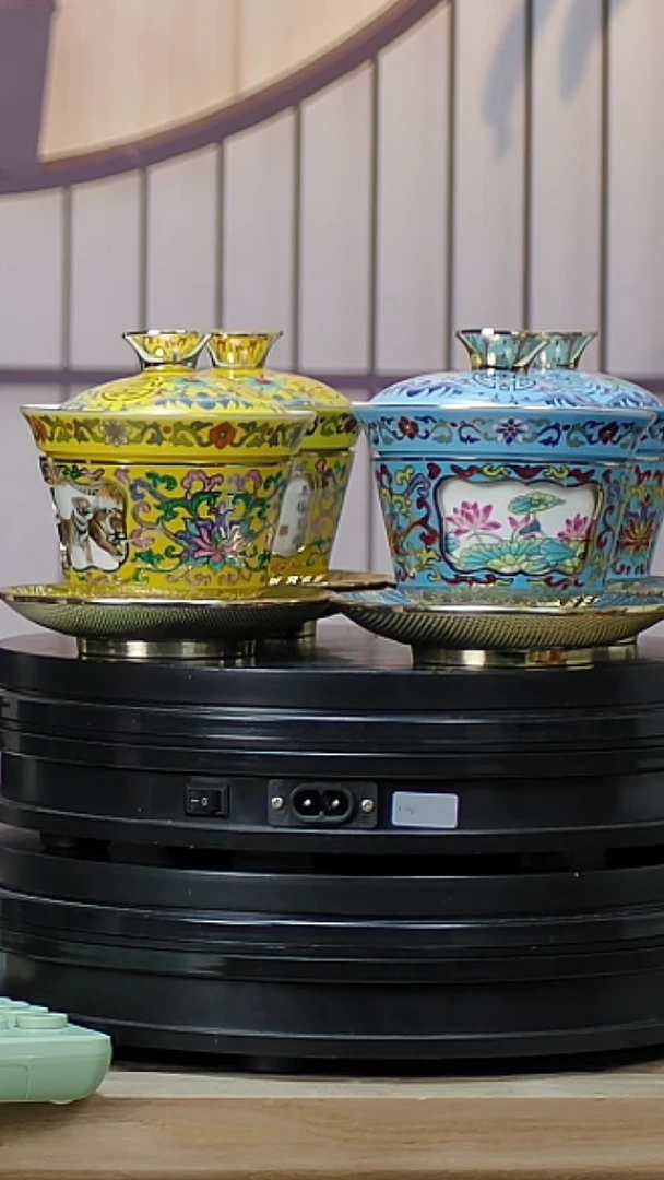 【闪购商品】非遗技艺 景泰蓝转心三才盖碗4+1