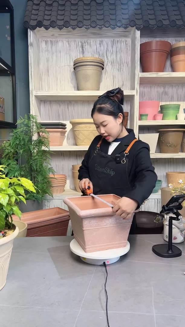 30*21.5陶粉刷白外贸尾单花盆