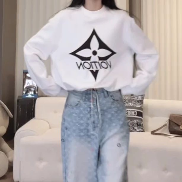 2025新款秋经典图案立体印花刺绣工艺休闲抽绳卫衣C5980