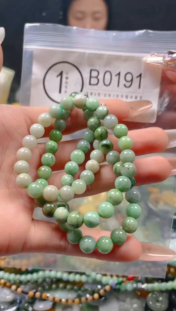 【闪购商品】翡翠颈饰未镶嵌7-8MM/B/翡翠A货一图一物
