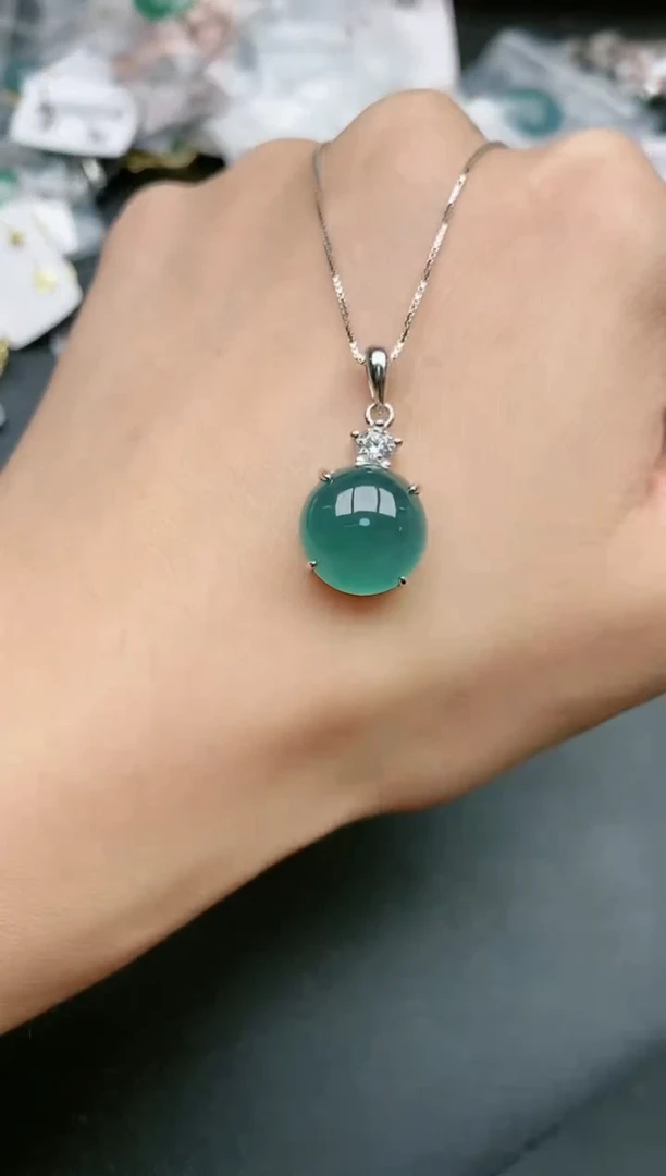 翡翠戒指银S925镶嵌111111