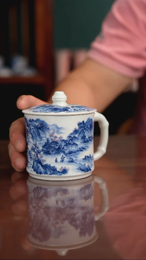 景林藏青花欣欣向荣