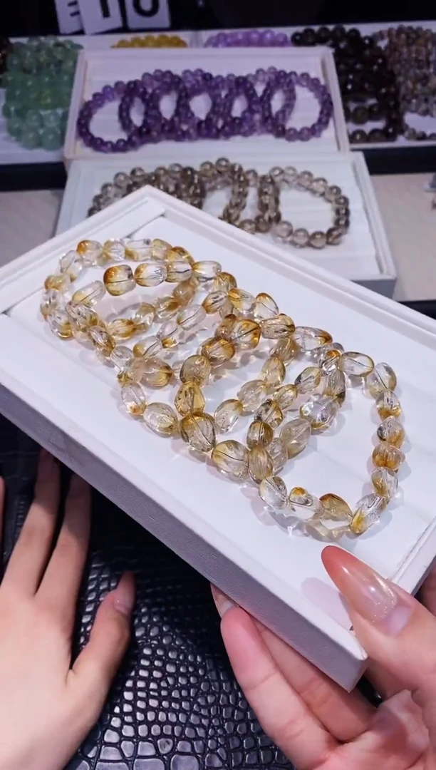 未镶嵌手串水晶32黄水晶大糖豆
