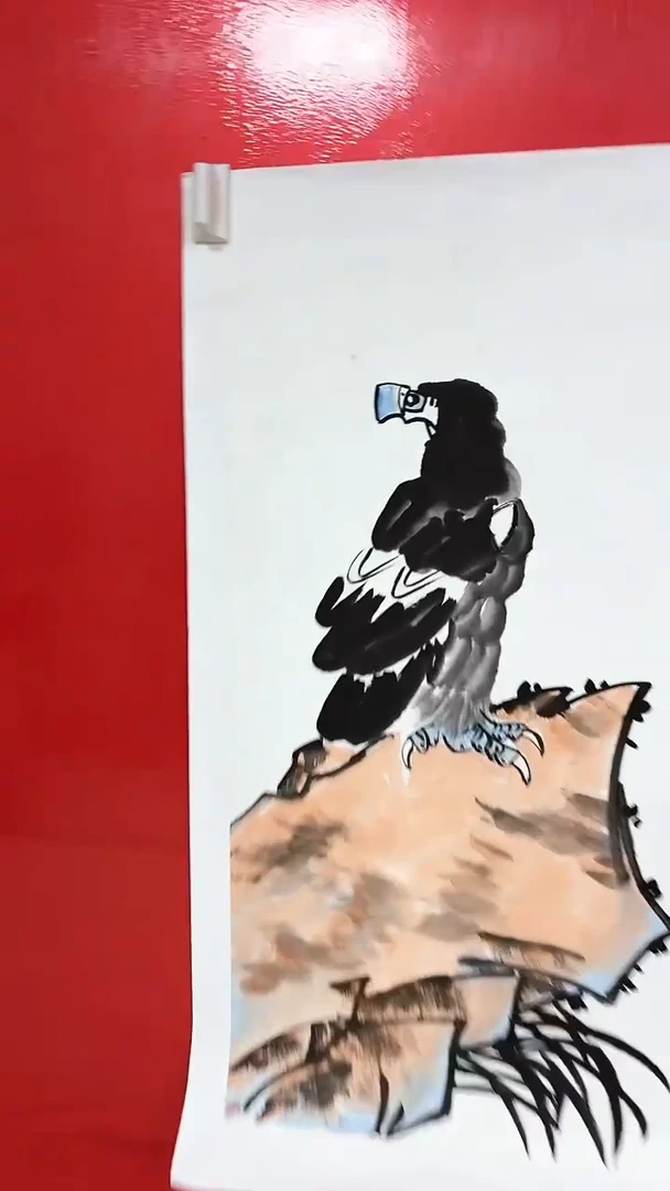 国画陈丽娟-三尺-鹰