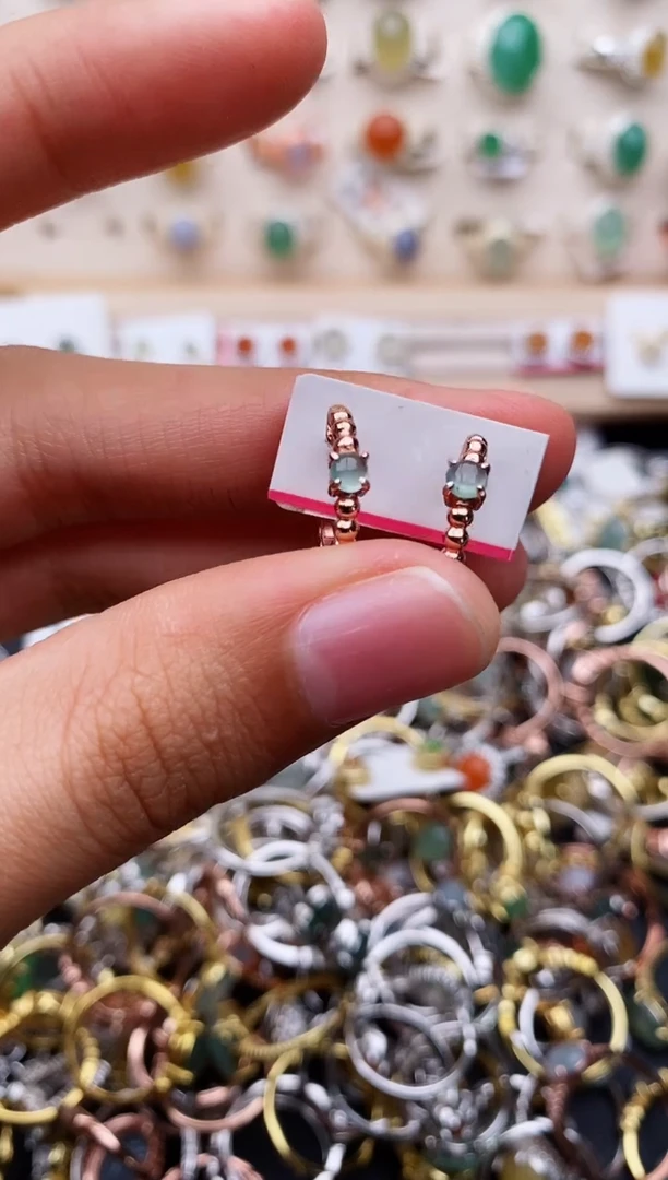 【闪购商品】翡翠戒指银S925镶嵌缅甸翡翠