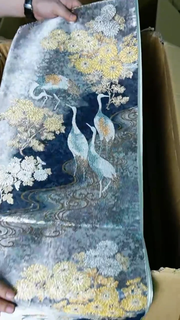 织绣织锦120六通仙鹤