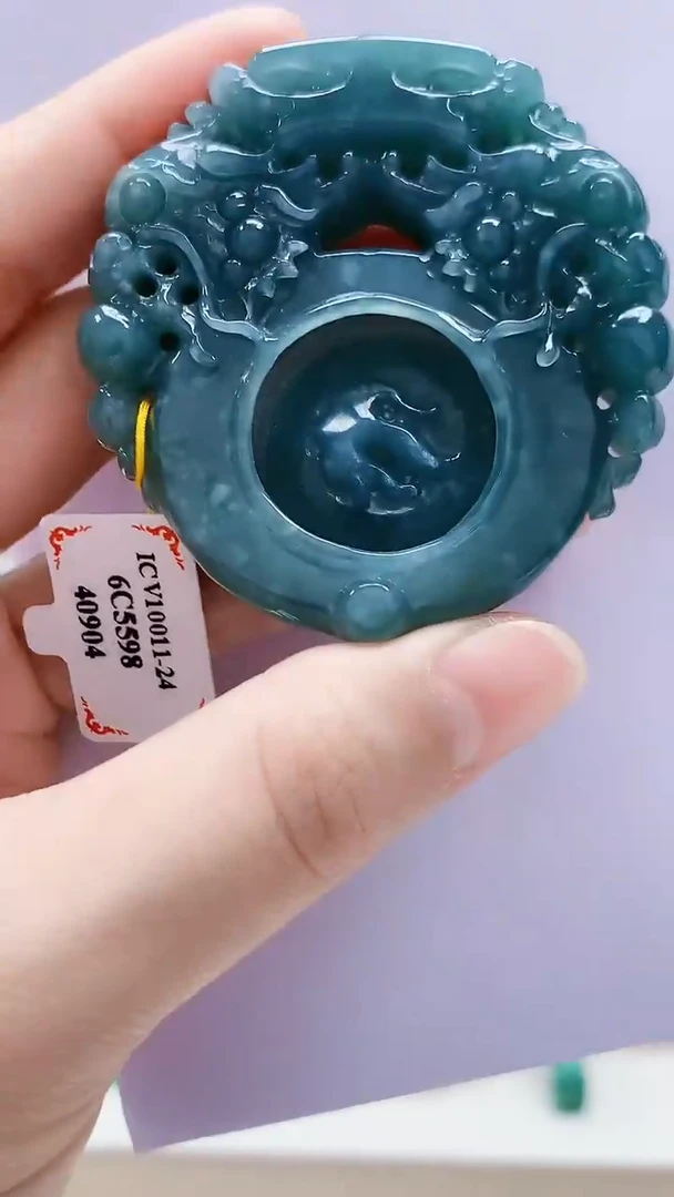 未镶嵌定制翡翠5176lr-毛货挂件93