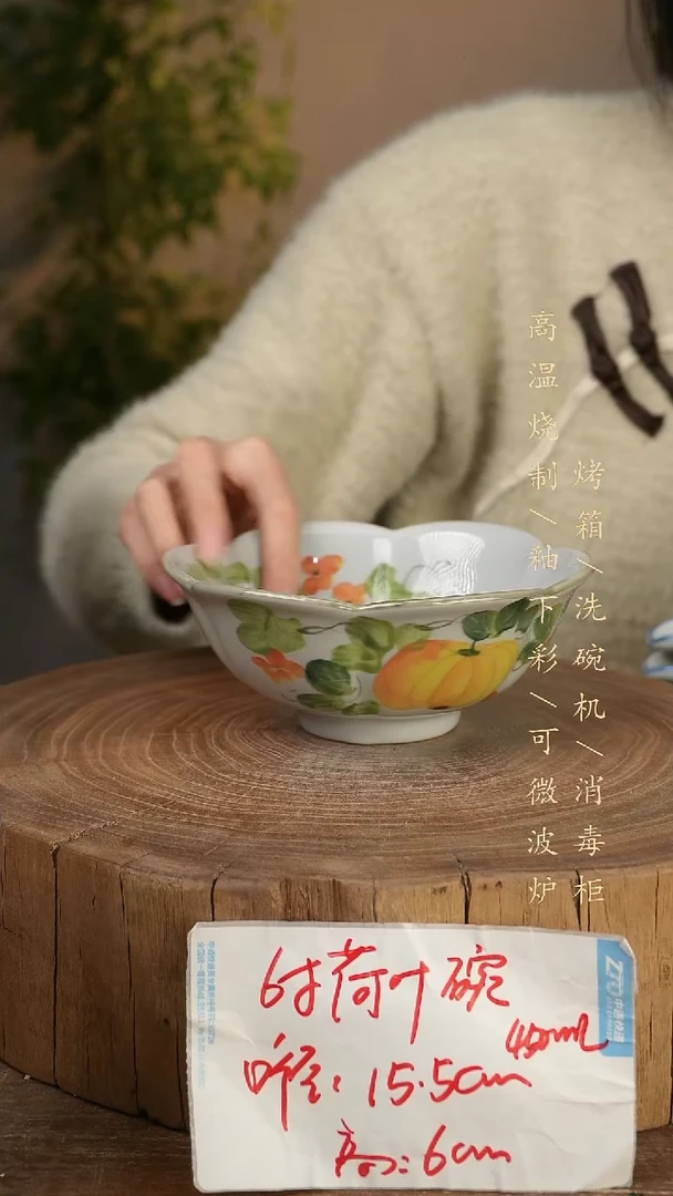 碗瓷景德镇手工手绘高温瓷釉下彩