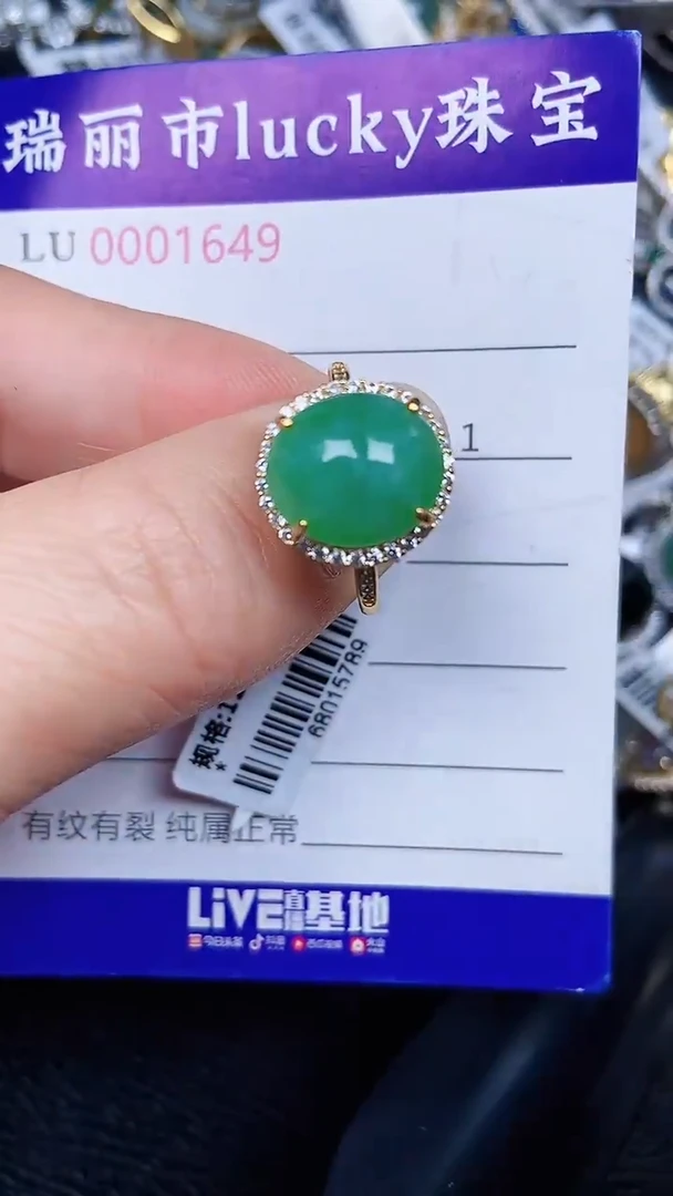 颈饰银S925镶嵌翡翠1649