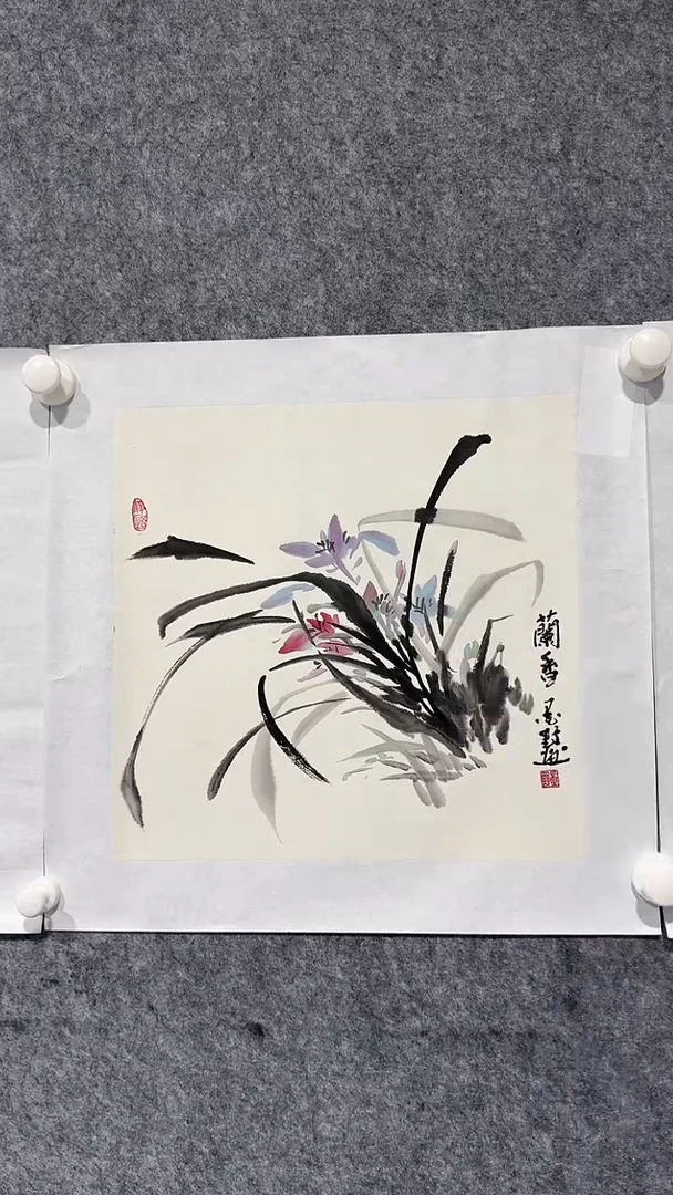 国画郭老师写意花鸟作品《兰香》