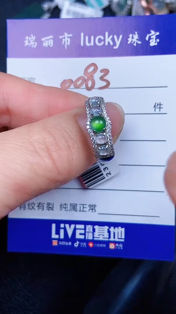 颈饰银S925镶嵌翡翠00883