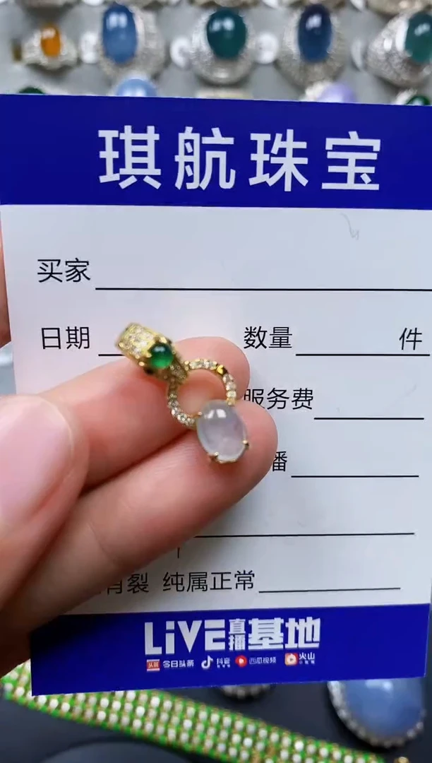 【闪购商品】翡翠颈饰银S925镶嵌0547