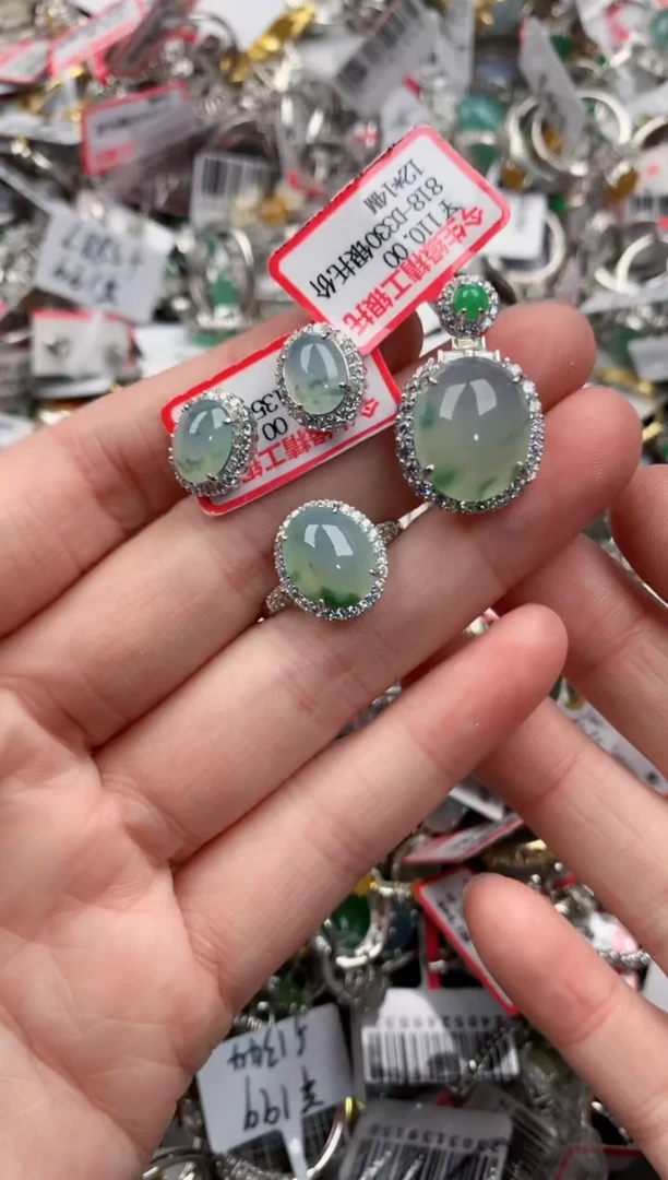 银S925镶嵌戒指翡翠121212---4