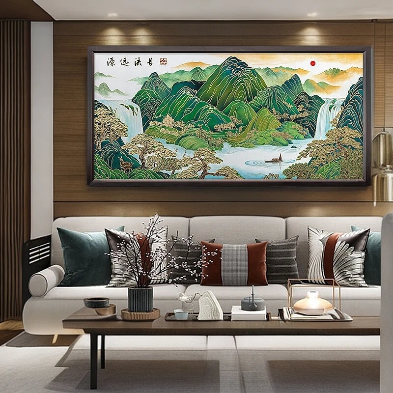 朱炳仁铜 玄关走廊画 铜壁画 客厅装饰壁画 办公室挂画 源远流长