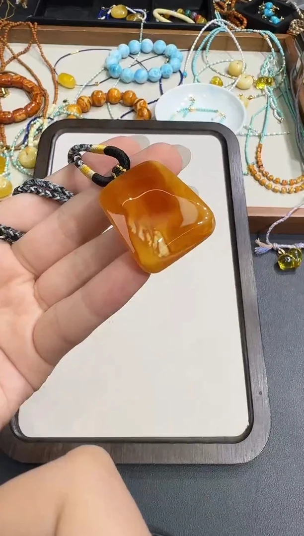 琥珀颈饰未镶嵌X0916-1195-179