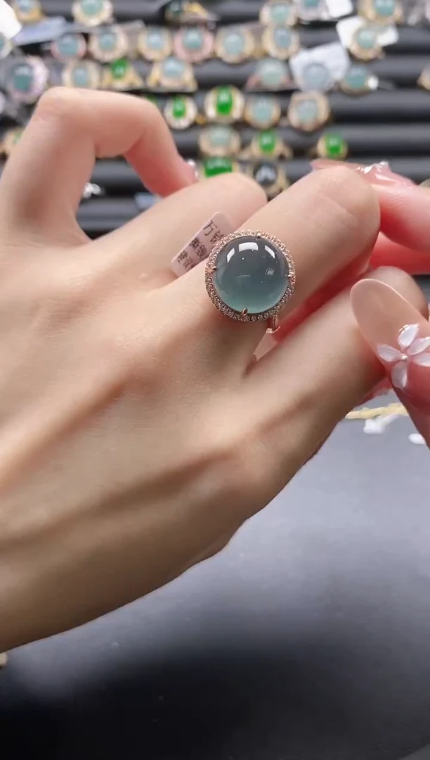 【闪购商品】翡翠戒指银S925镶嵌51511