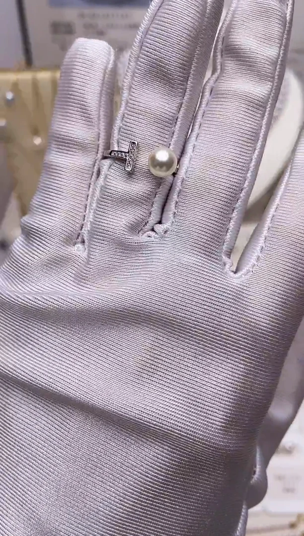 银S925镶嵌戒指海水珍珠福利羽皇金戒指