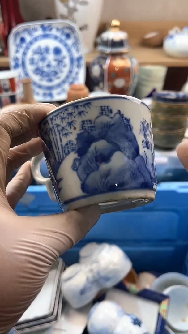 瓷片英歌瓷器满19.9包邮