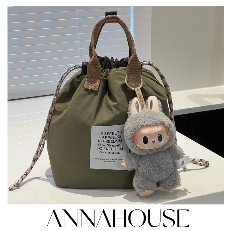 ANNAHOUSE加厚保温袋便携抽绳饭盒手提袋子上班带饭的提包饭YOMI