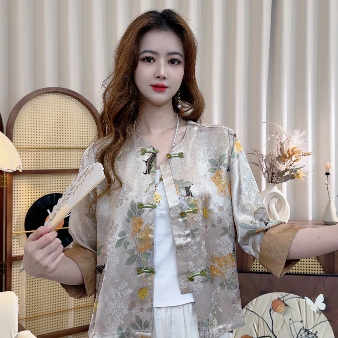 《携春色》新款老料气质百搭上衣外套女