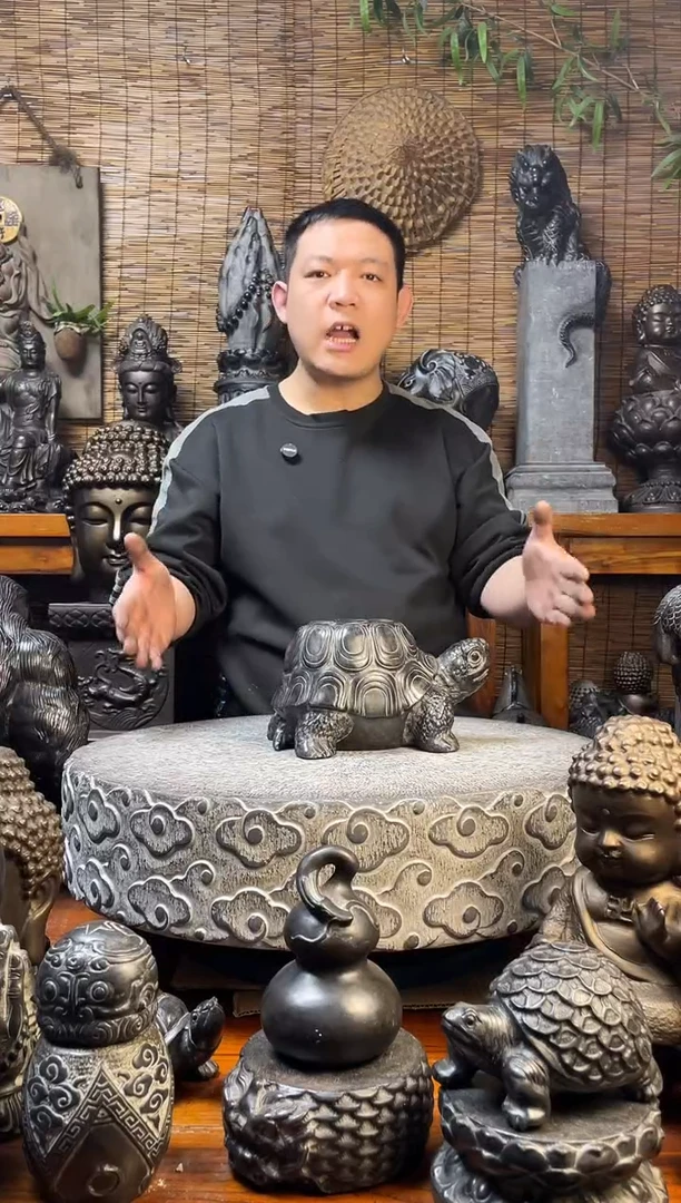 石材25平乌龟天然青石雕刻