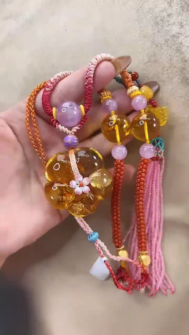琥珀颈饰未镶嵌吊坠