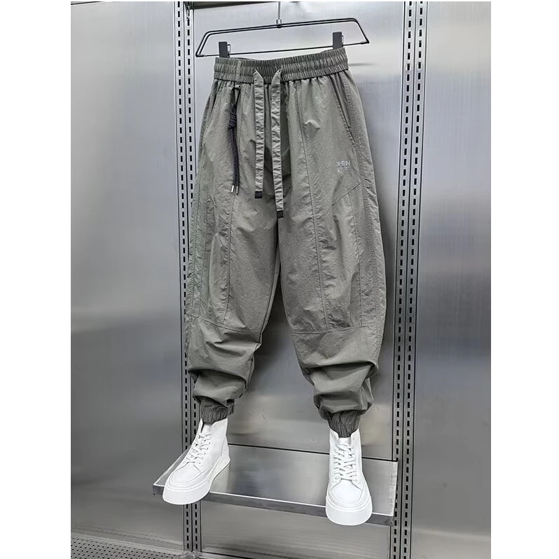 仓石一树夏季宽松直筒薄款休闲裤男士速干透气运动裤轻奢痞帅男装