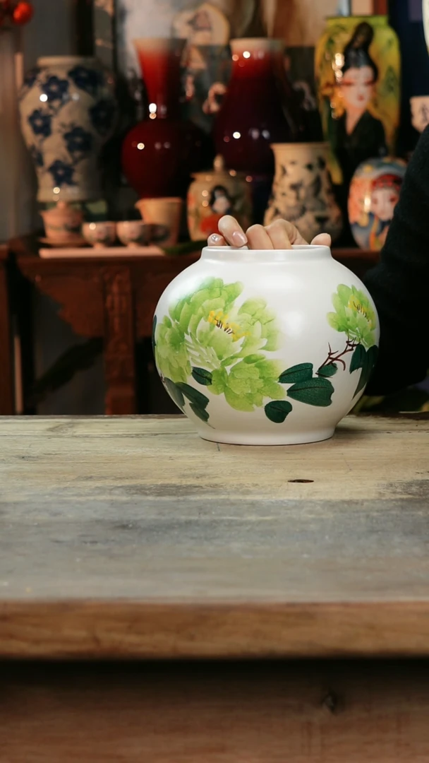 【闪购商品】瓷片景德镇纯手工釉下彩精品花瓶