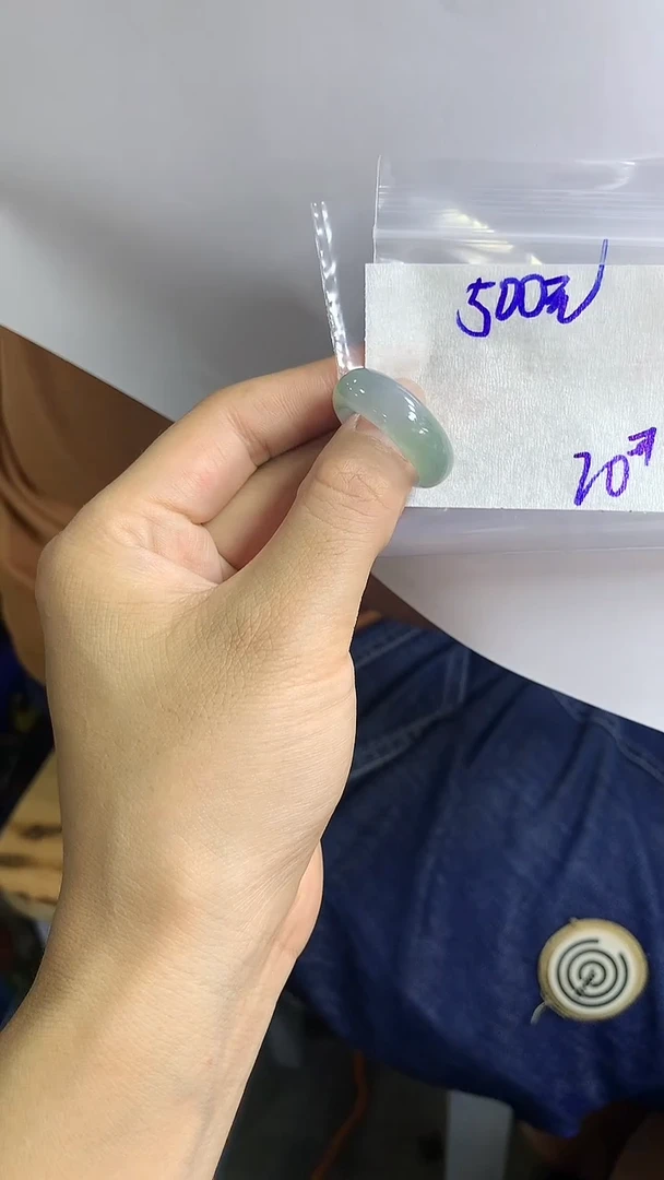 【闪购商品】定制翡翠戒圈未镶嵌41 橘子寻翠定制毛货需精细抛光