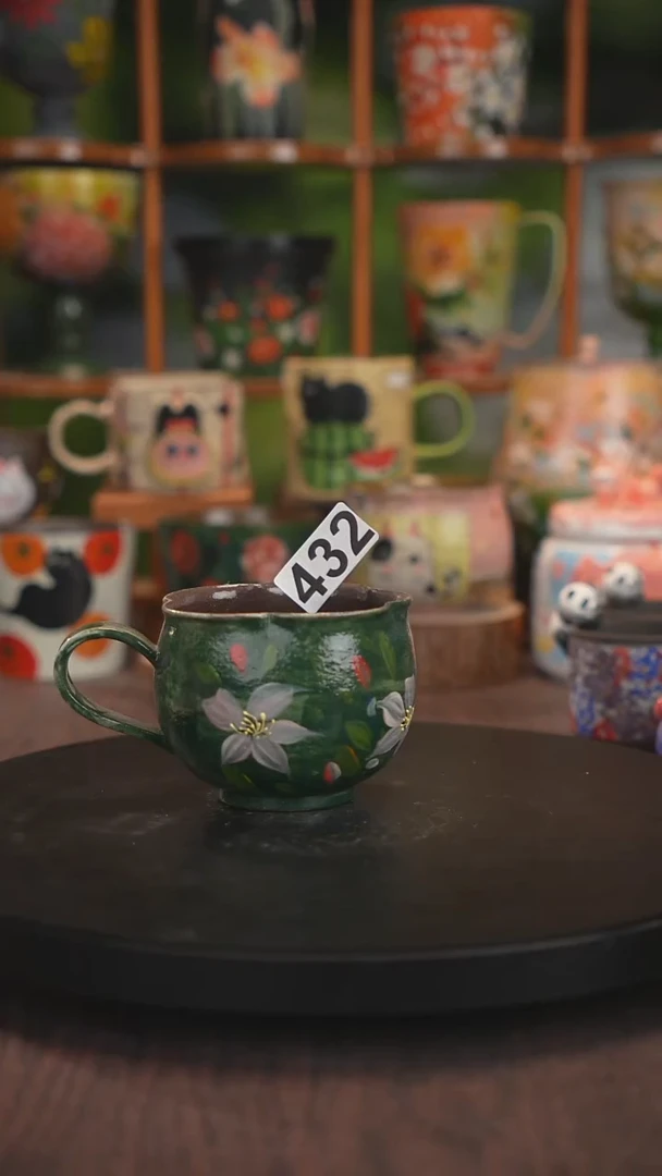 紫砂油画釉下彩手绘432