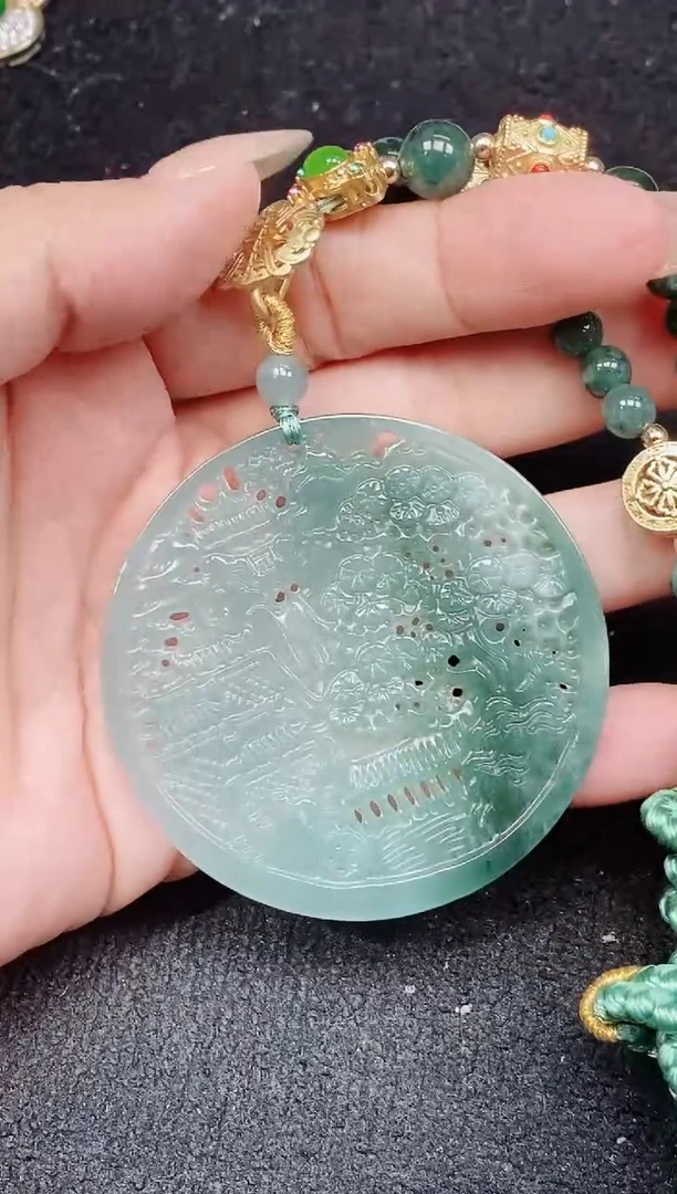 颈饰未镶嵌翡翠天然A货翡翠，保A保真