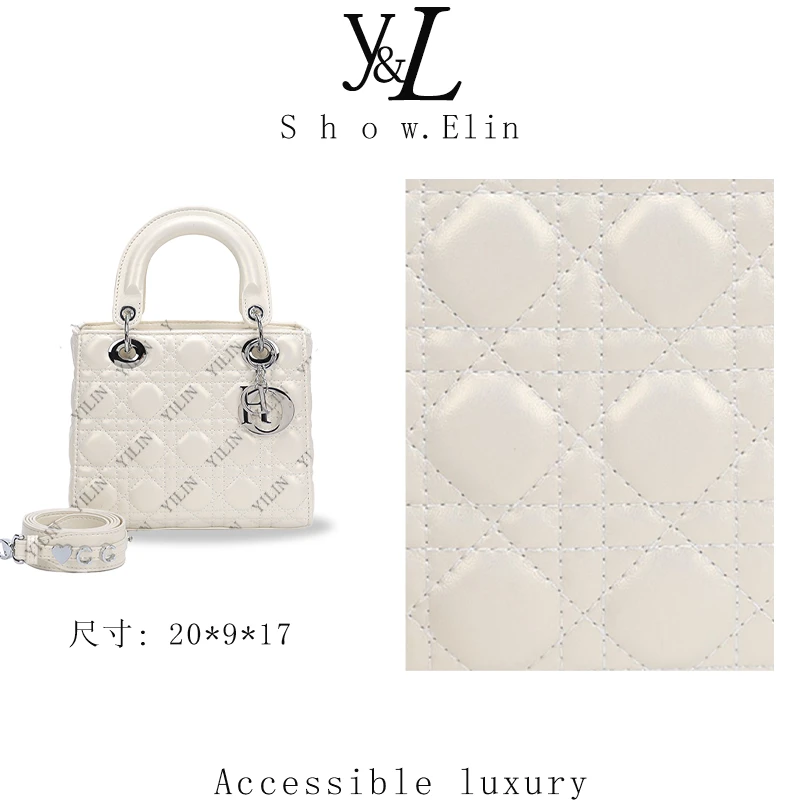 【Elin定制】女士潮流时尚经典气质手拎单肩QYX-SH151-米白色