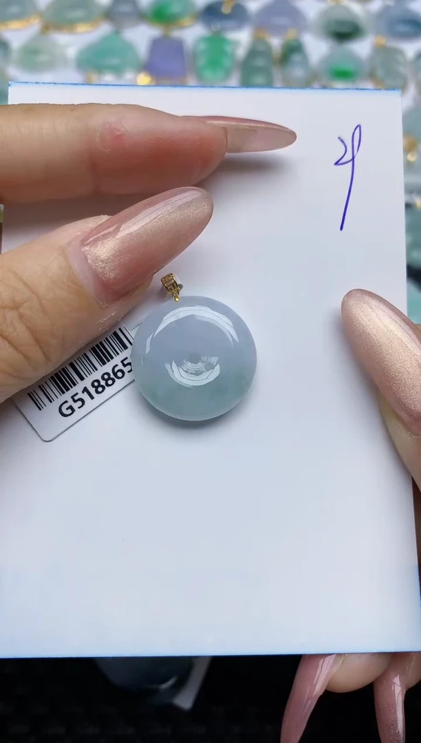 【闪购商品】翡翠颈饰18K金镶嵌天然A货翡翠 29