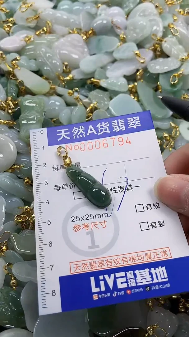 颈饰未镶嵌翡翠纯天然a货翡翠