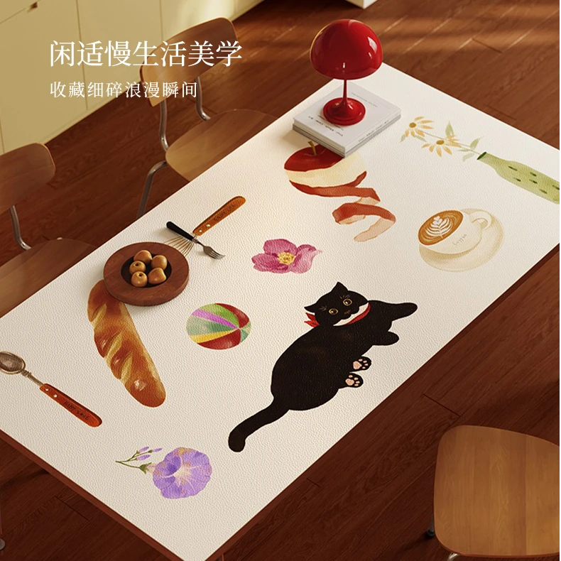 巴黎手记餐桌垫防水防油防烫桌布耐脏隔热茶几桌垫高级桌面保护垫
