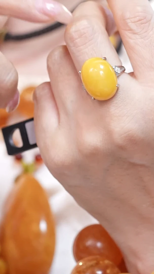 蜜蜡颈饰银S925镶嵌8428天然蜜蜡珠宝奇石云端妖孽全部保真