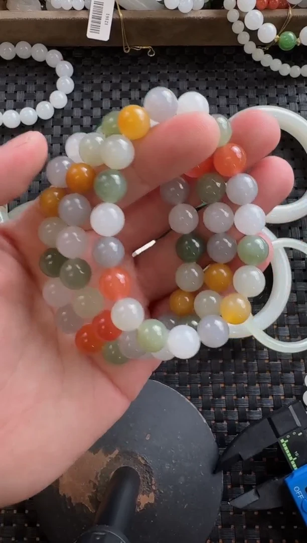 颈饰未镶嵌和田玉10mm多宝手串多样性拍一发一