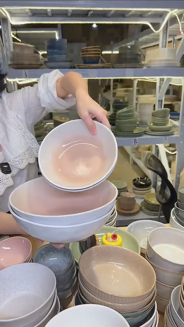 瓷306外贸尾货高温釉下彩陶瓷餐具默认微瑕