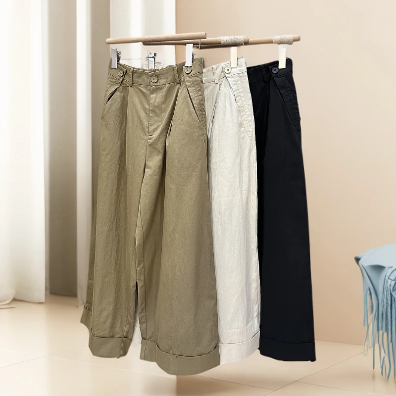 Pada.嘻&D【纸片神裤】小众设计 舒适百搭休闲裤 9259 Hi Fortune