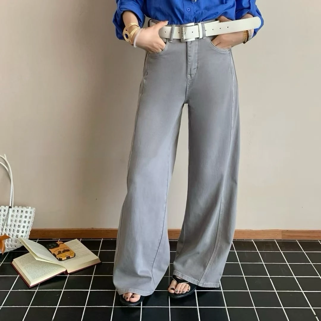 J小码裤长102    灰【不加绒】3322【银河轨迹】弹力牛仔弯刀裤