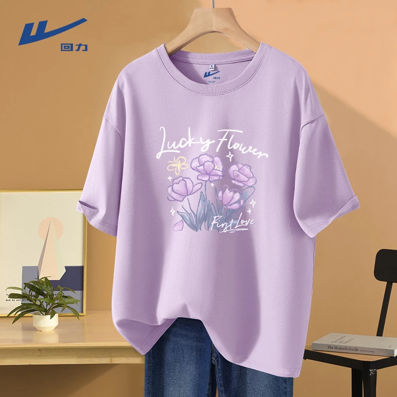 Warrior/回力夏季女T恤洋气衣服女2025新款爆款小众潮流百搭宽松