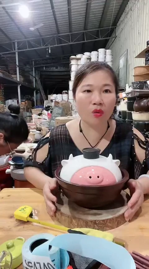 明显瑕疵咖色带盖3933