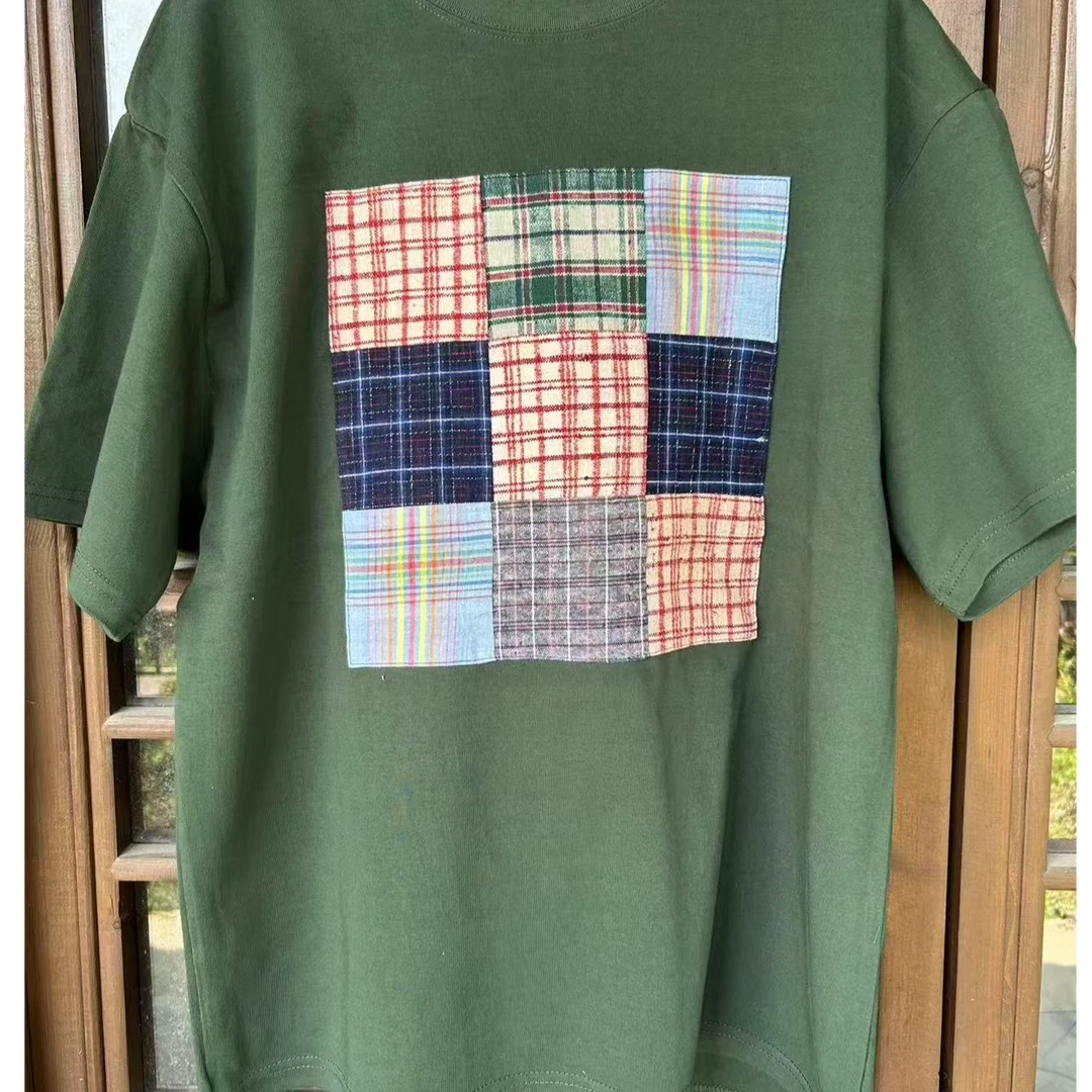 桑在云间土布贴布T恤