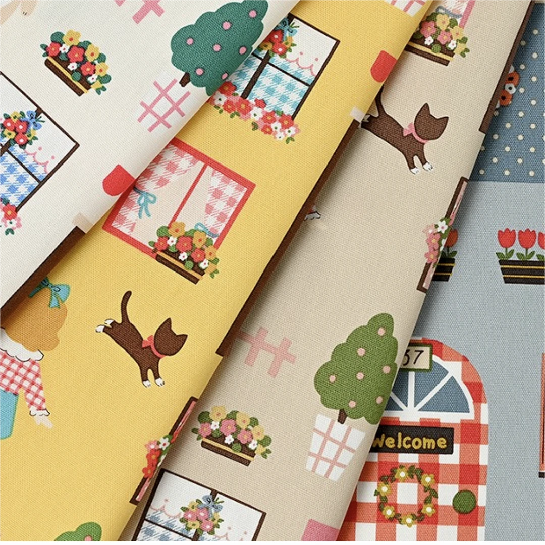 【国内现货】KOKKA 猫咪女孩半米日本进口牛津棉服装桌布包包手工