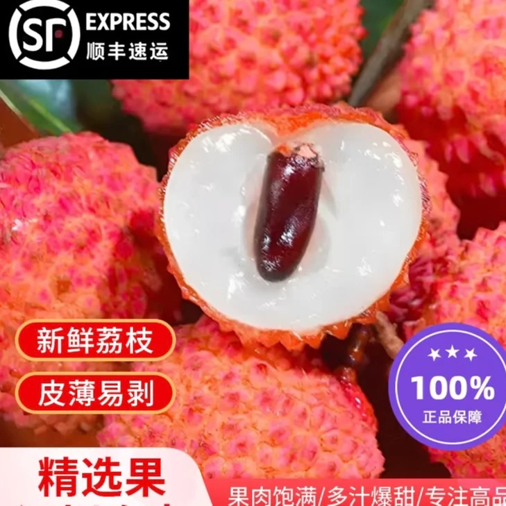 【顺丰冷链包邮】糯米糍荔枝茂名高州老树荔枝新鲜采摘现发原产地