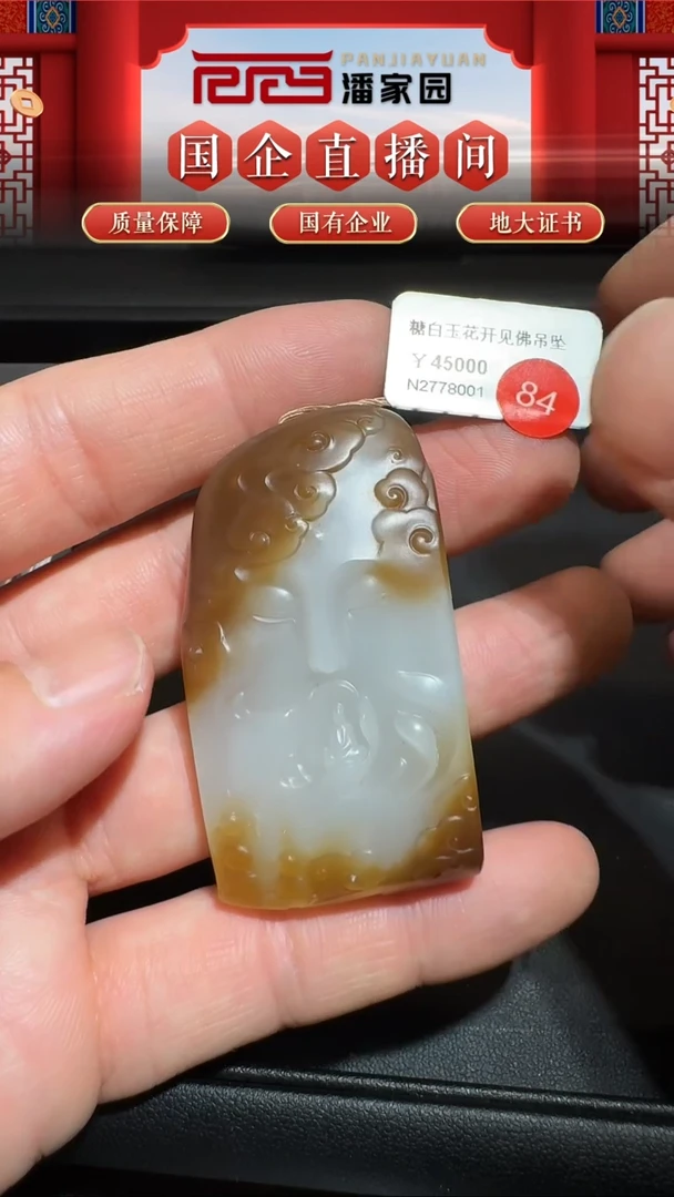 颈饰未镶嵌和田玉84-RY-1206-和田玉-新疆且末-55.8*30*12mm